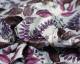 Digital print brown color polyester curtain fabric in leafy and floral design

